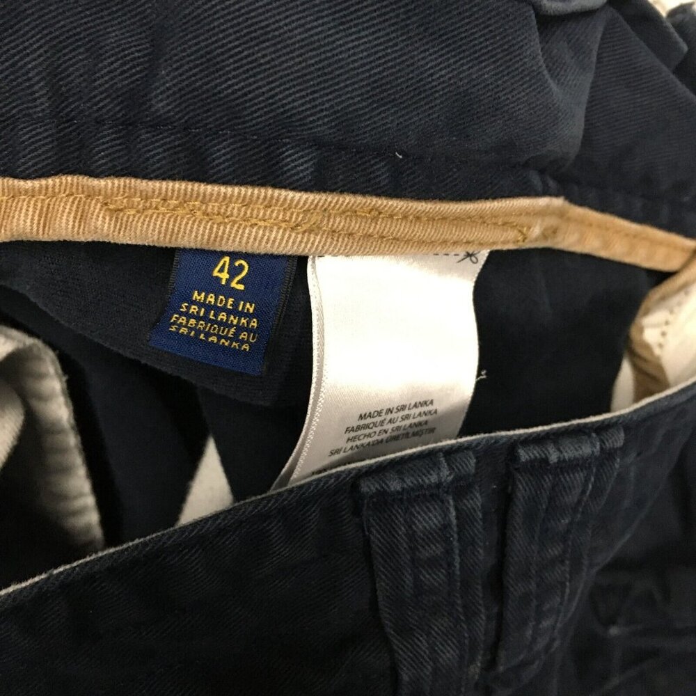 Polo Ralph Lauren Mens Cargo Shorts size 42 Dark Blue Cotton Pockets Casual - Picture 8 of 14